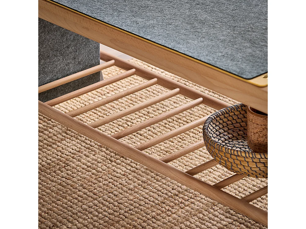 SoBuy HFSR02-N Banc à Chaussures Banc de Rangement Bout de lit Etagère à Chaussures Meuble de Rangement avec raccords à Tenon