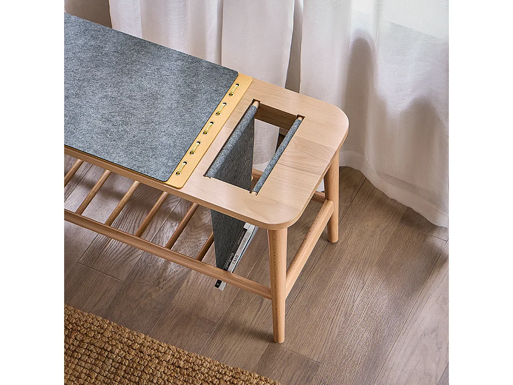 SoBuy HFSR02-N Banc à Chaussures Banc de Rangement Bout de lit Etagère à Chaussures Meuble de Rangement avec raccords à Tenon