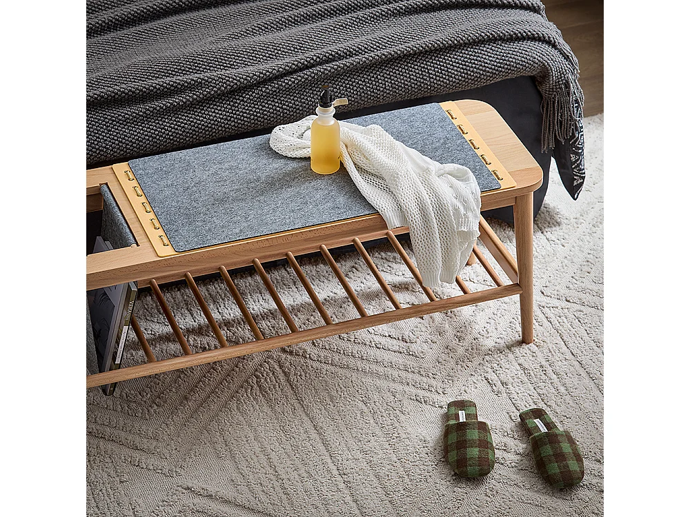 SoBuy HFSR02-N Banc à Chaussures Banc de Rangement Bout de lit Etagère à Chaussures Meuble de Rangement avec raccords à Tenon