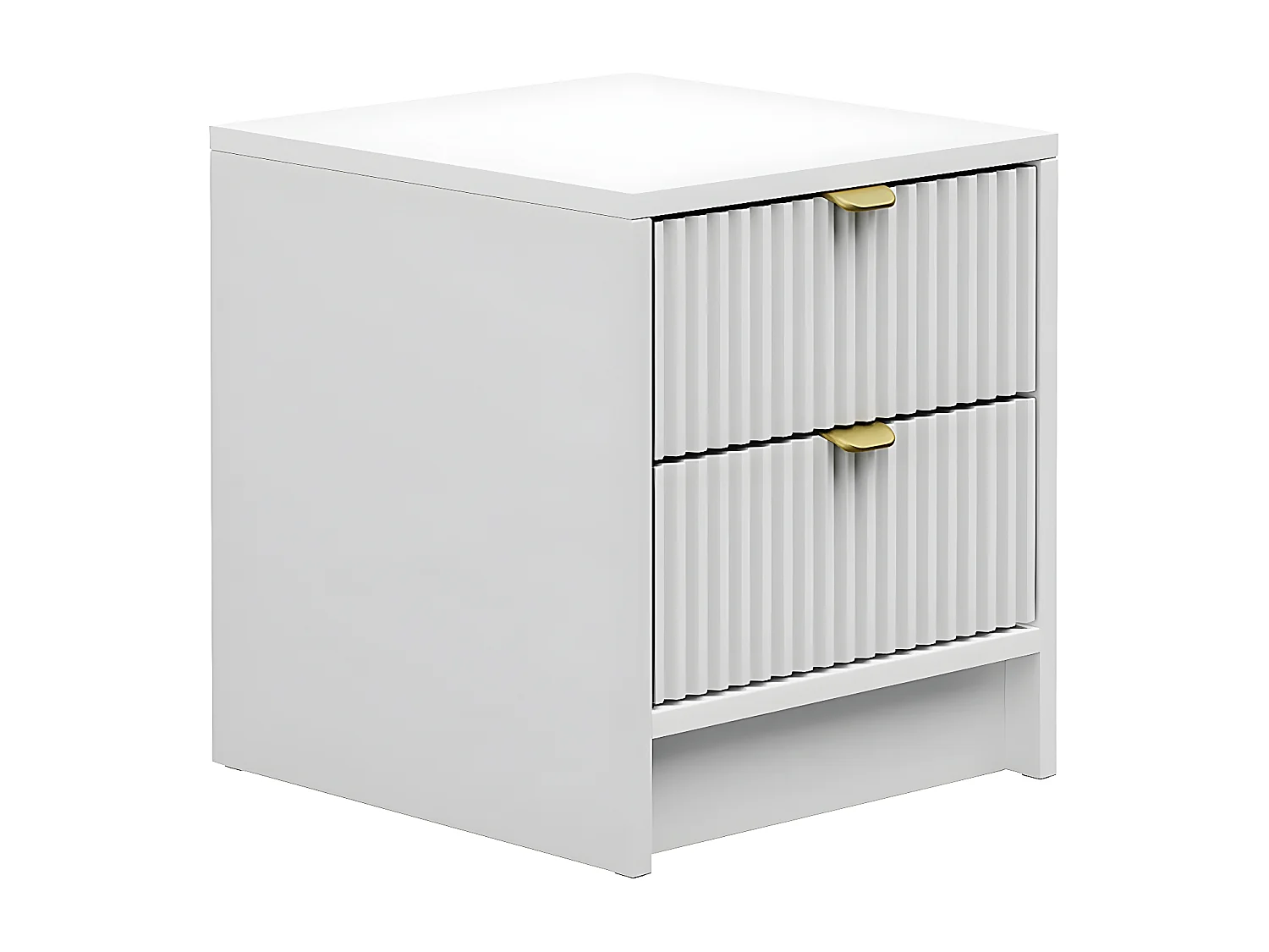 Table de chevet "Tireno" - 35 cm X 40 cm X 40 cm - Blanc