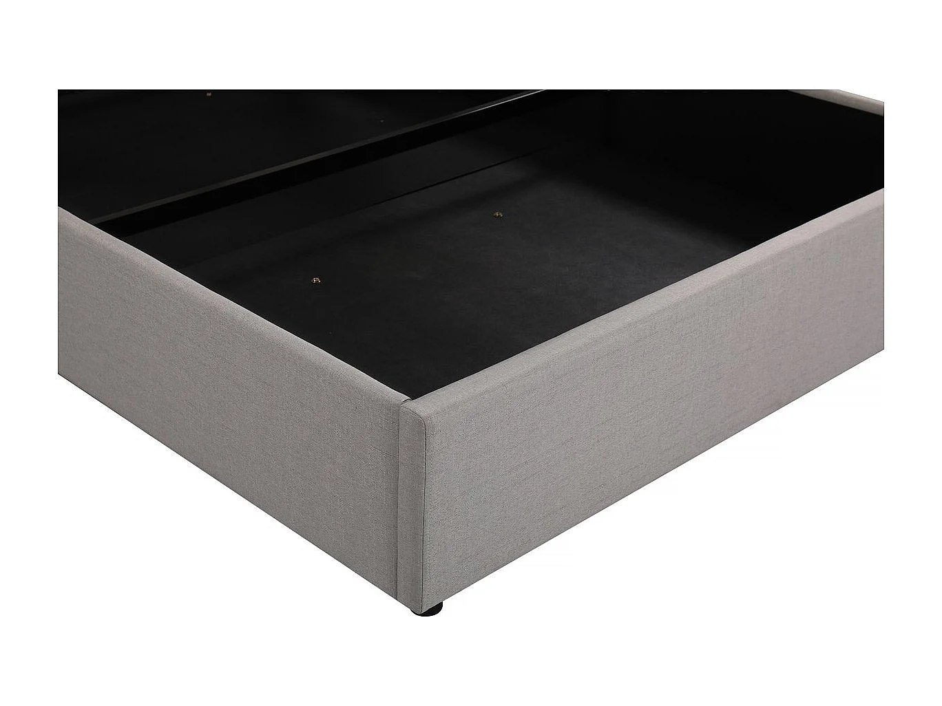 Lit coffre double "Megeve" 140 x 200 cm - Gris