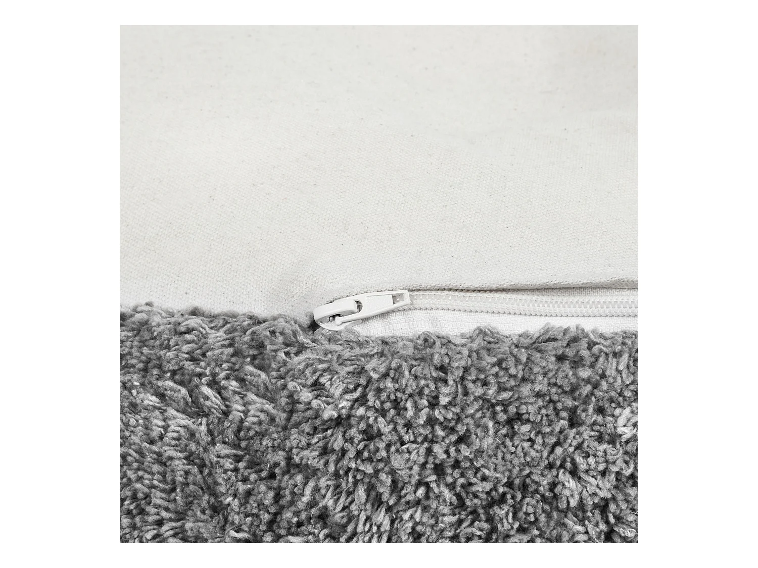 Puf KANDHKOT Bawełna Szary 50 cm 50 cm 35 cm