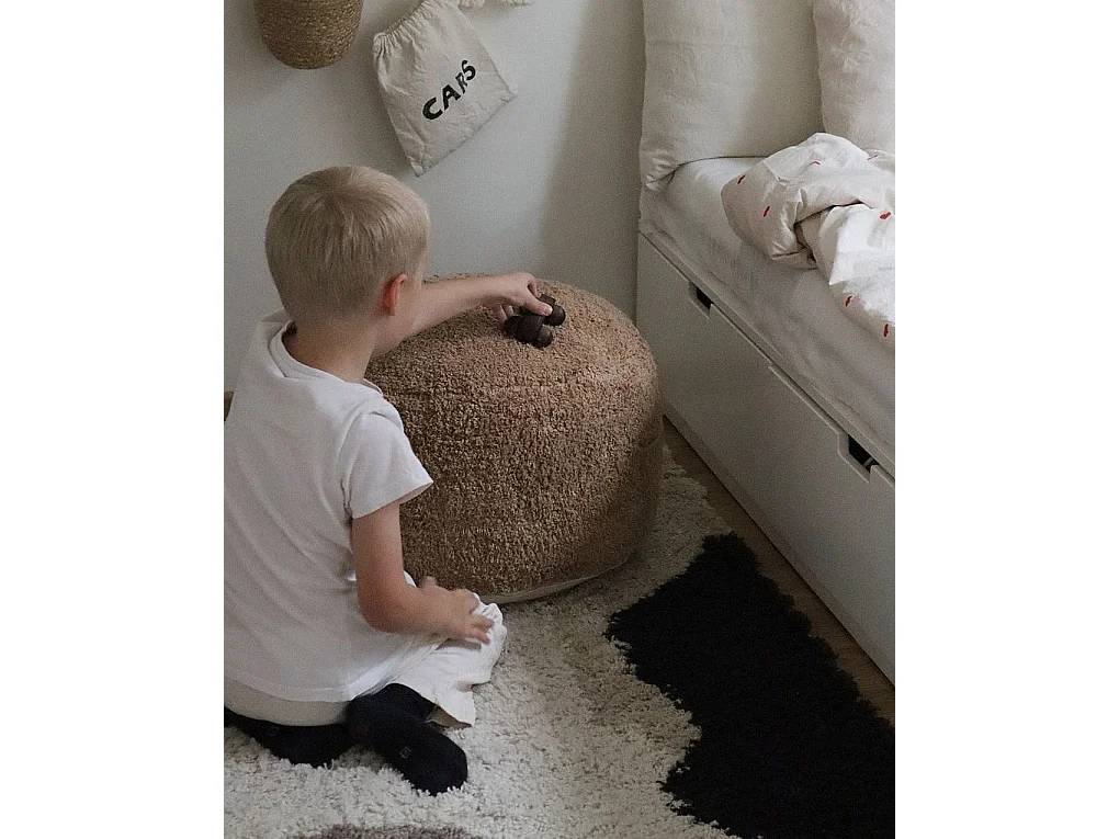 Pouf KANDHKOT Coton Marron 50 cm 50 cm 35 cm