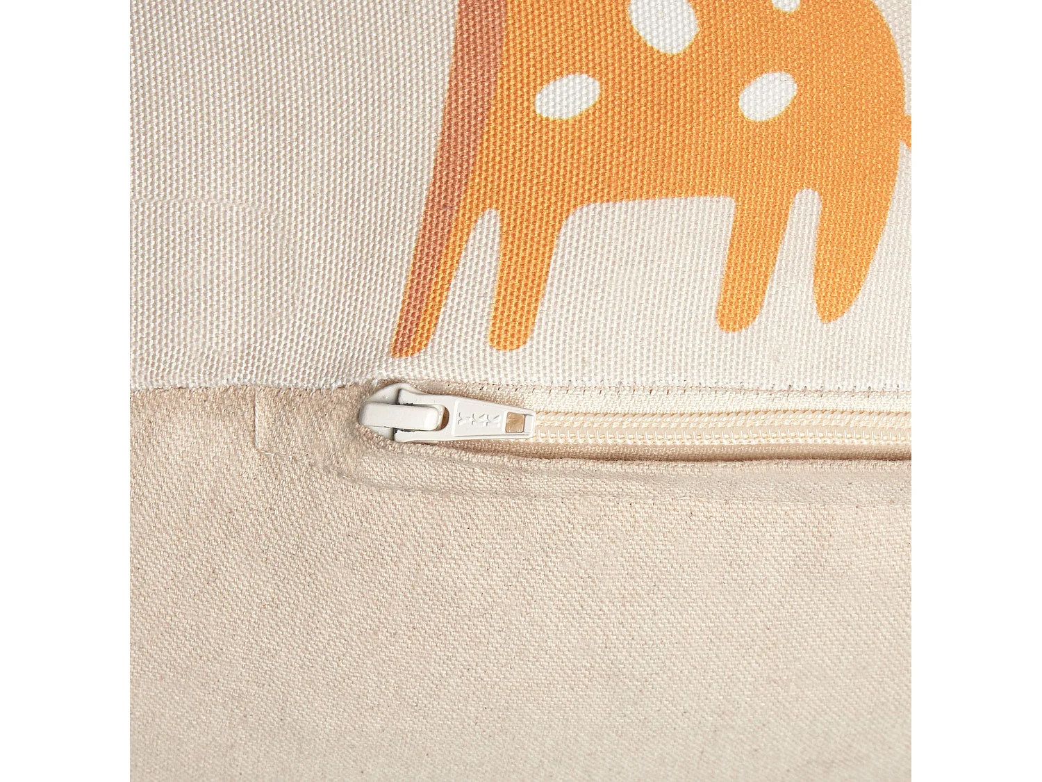 Kinderpoef KARTEE Katoen Beige 45 cm 45 cm 25 cm