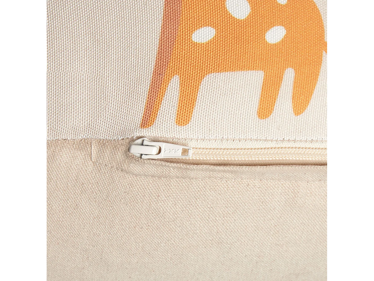 Kinderpoef KARTEE Katoen Beige 45 cm 45 cm 25 cm