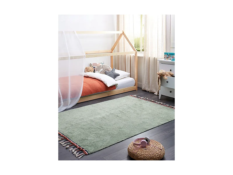 Baumwollteppich 140 x 200 cm Grün CAPARLI