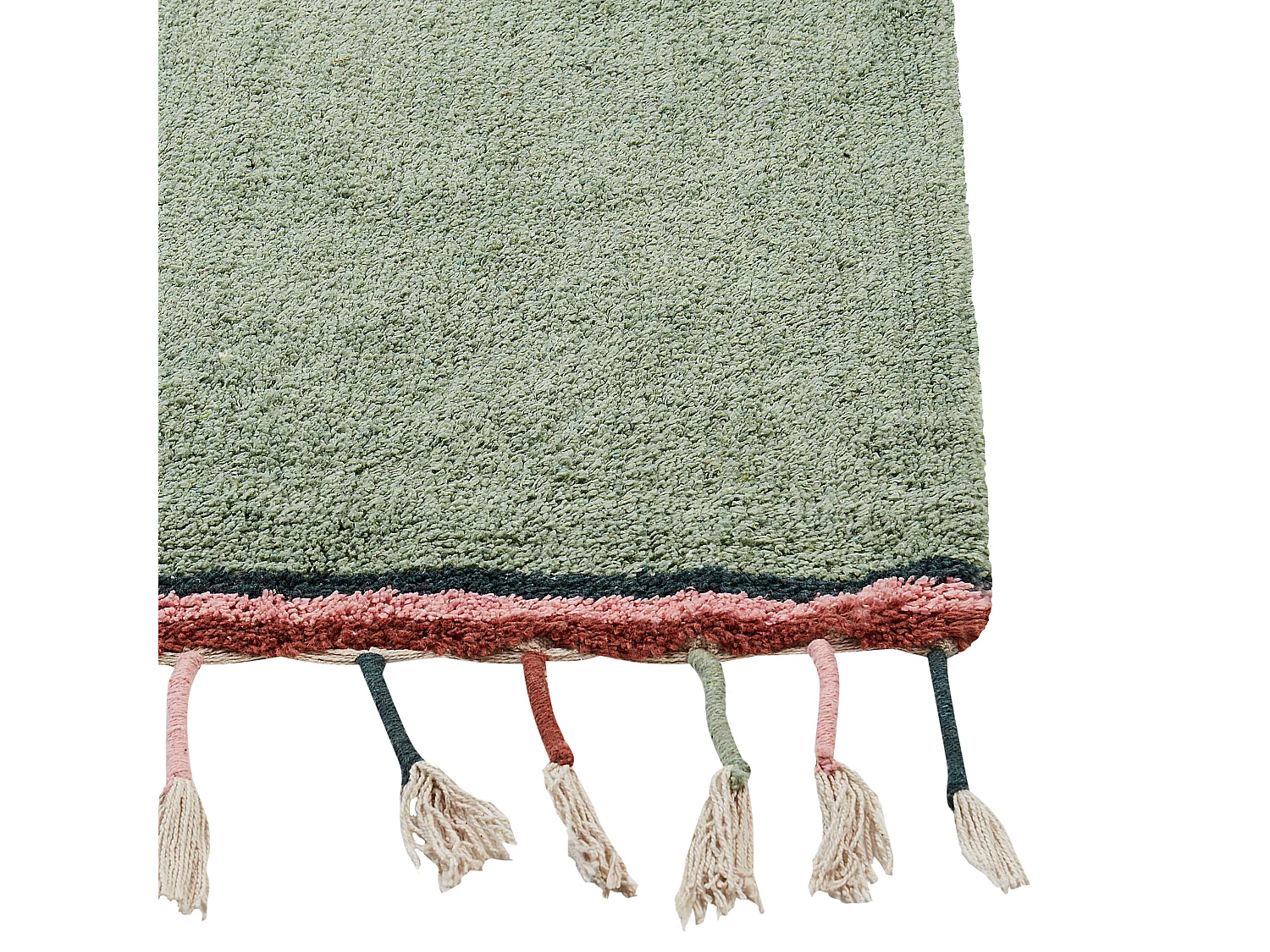 Tappeto cotone verde 140 x 200 cm CAPARLI