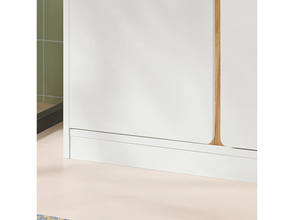 SoBuy BZR78-W Meuble sous-Lavabo, Meuble sous Vasque, Meuble Salle de Bain avec 2 Étages et 2 Portes