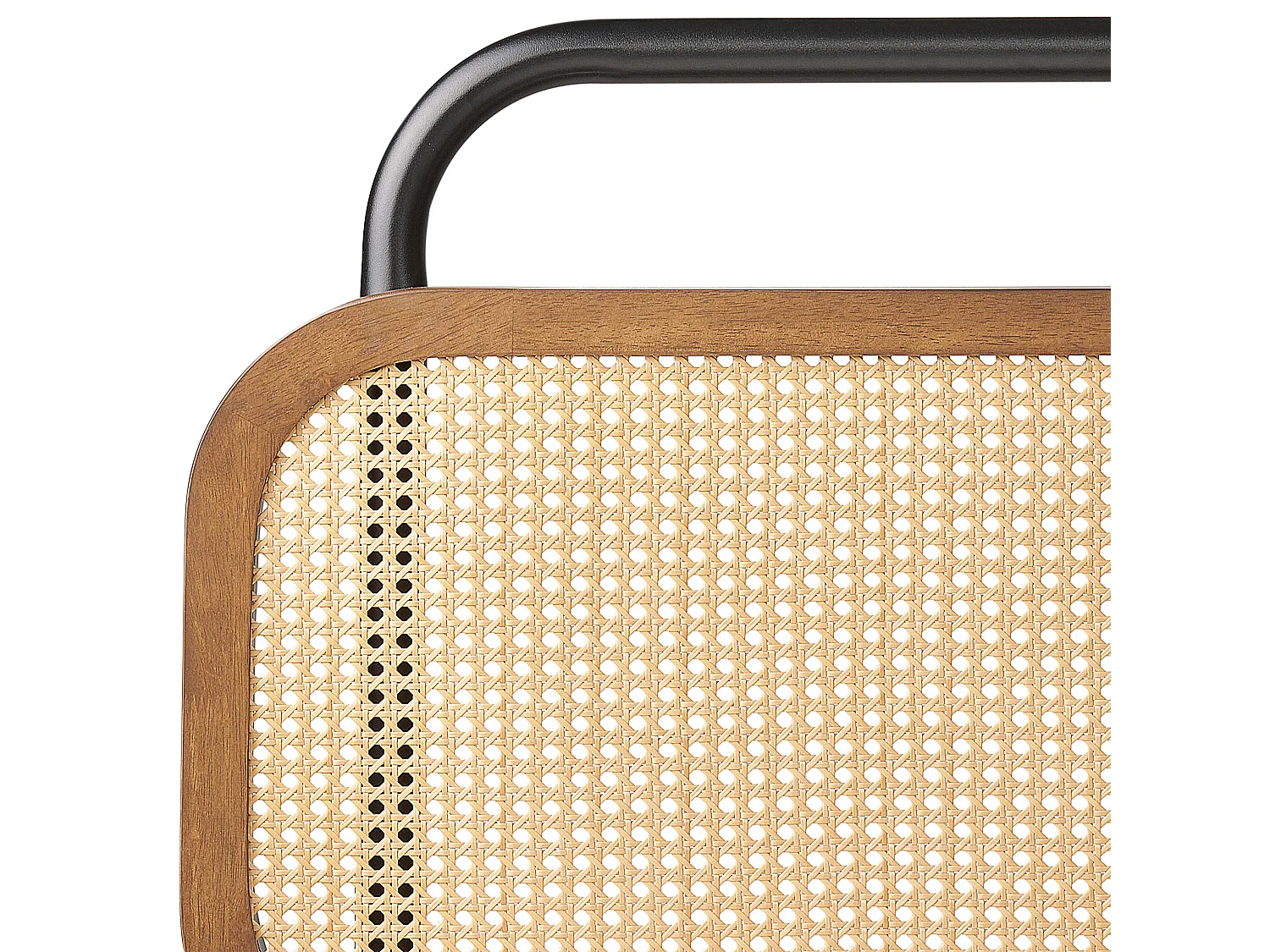 Lit avec sommier Rotin BOUSSICOURT 160 x 200 cm Marron foncé