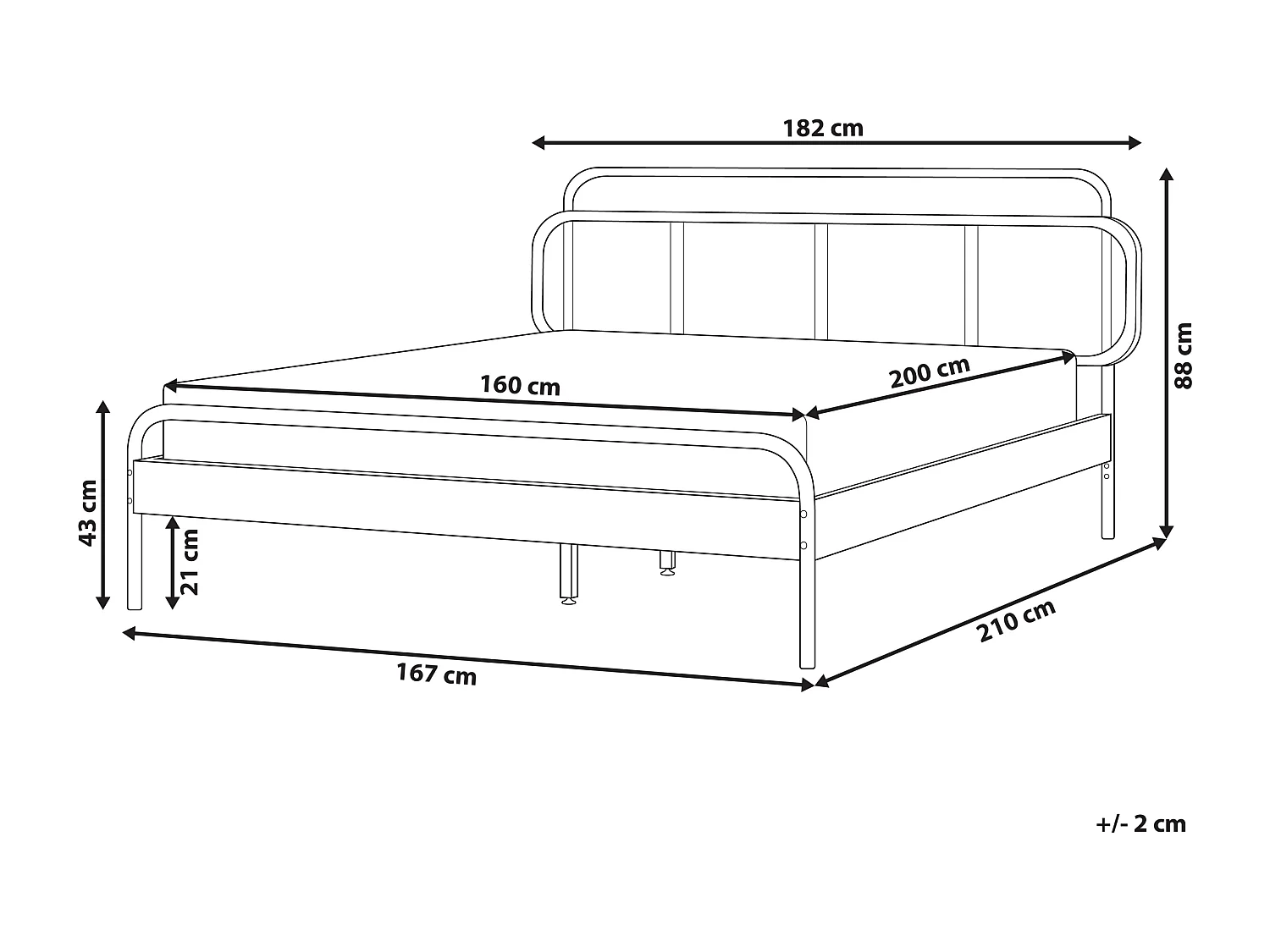 Cama Ratán BOUSSICOURT 160 x 200 cm Marrón oscuro