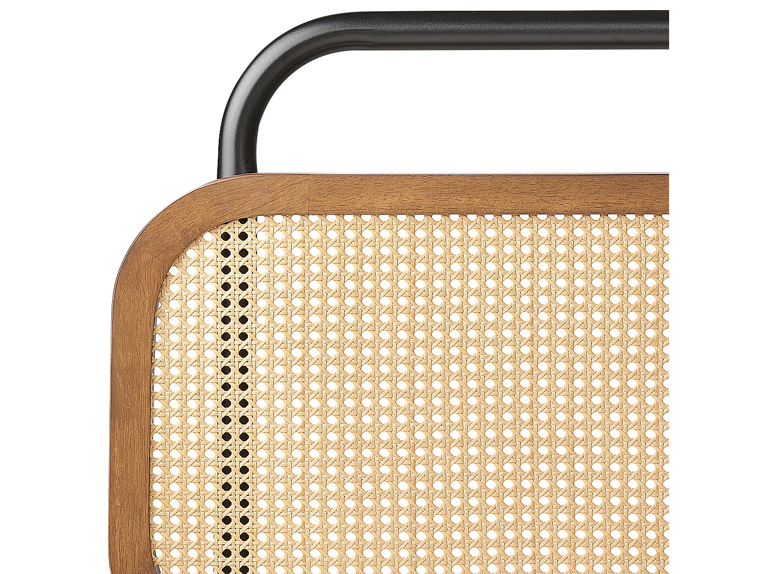 Lit avec sommier Rotin BOUSSICOURT 160 x 200 cm Marron foncé