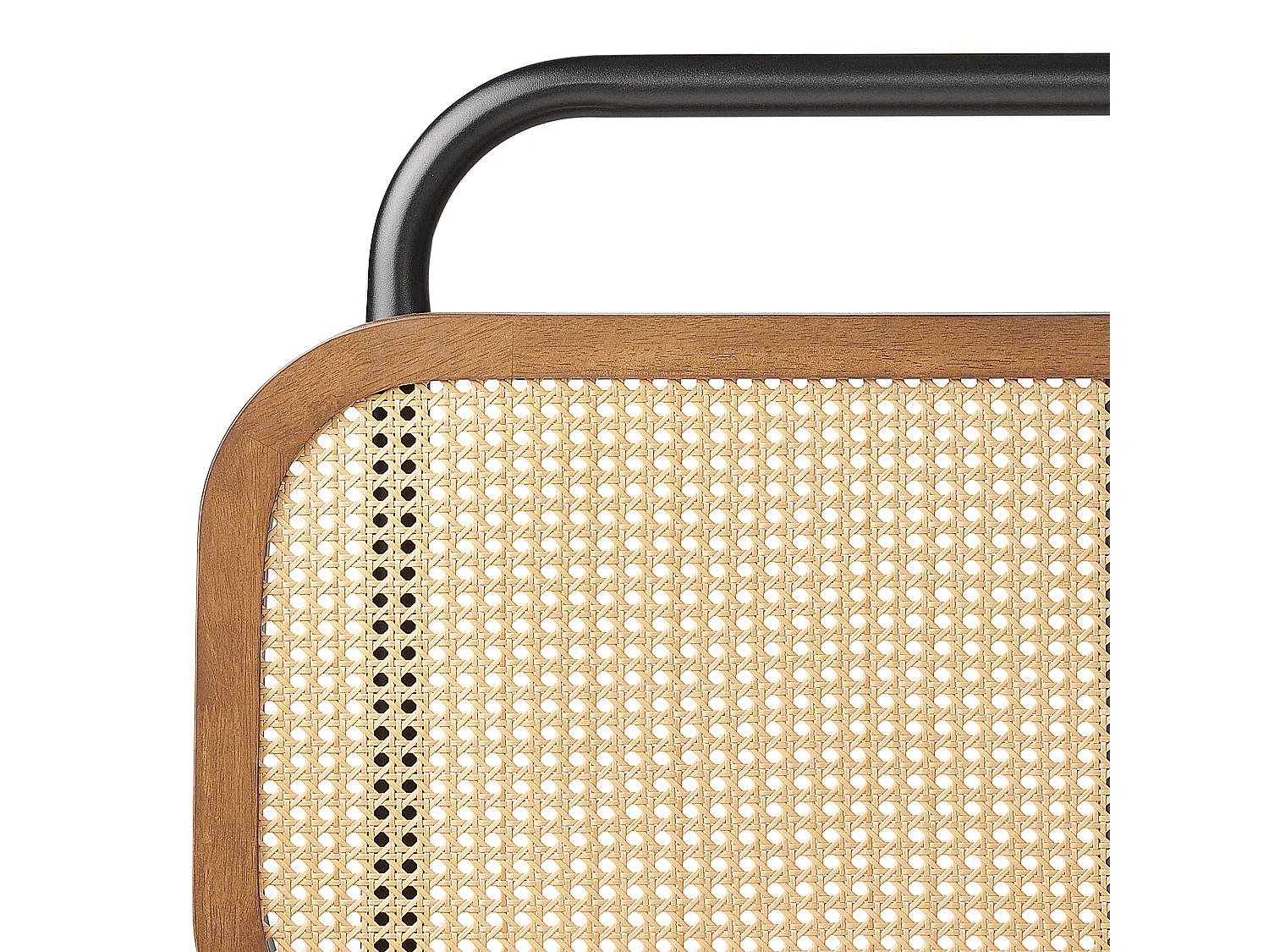 Lit avec sommier Rotin BOUSSICOURT 180 x 200 cm Marron foncé