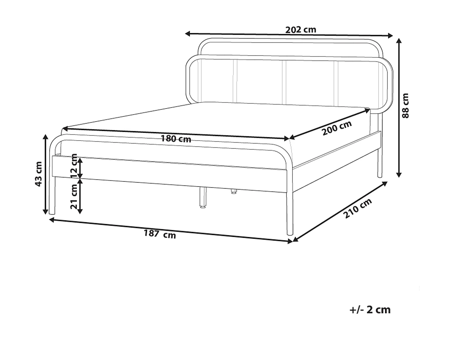 Bett mit Lattenrost Rattan BOUSSICOURT 180 x 200 cm Dunkelbraun