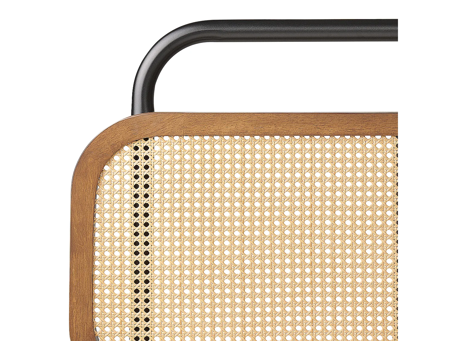 Bett mit Lattenrost Rattan BOUSSICOURT 140 x 200 cm Dunkelbraun