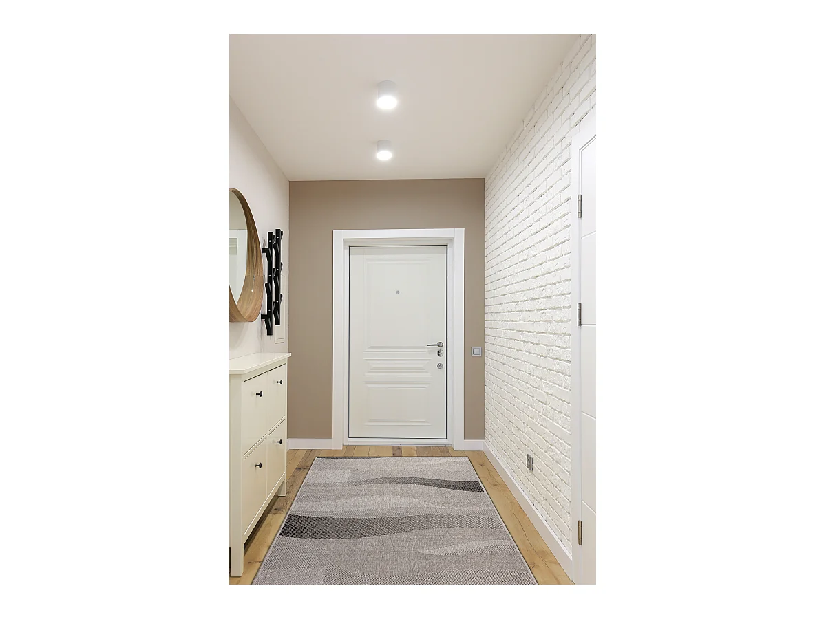 PASSATOIA SIZAL FLOORLUX disegno 20212 argento / nero 80x460 cm
