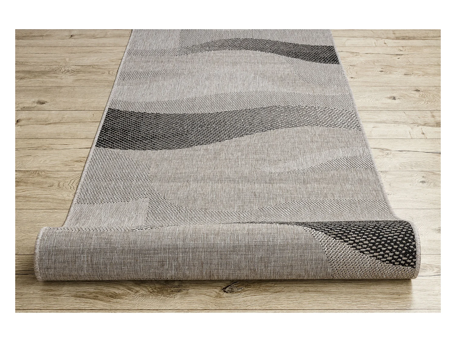 PASSATOIA SIZAL FLOORLUX disegno 20212 argento / nero 80x460 cm