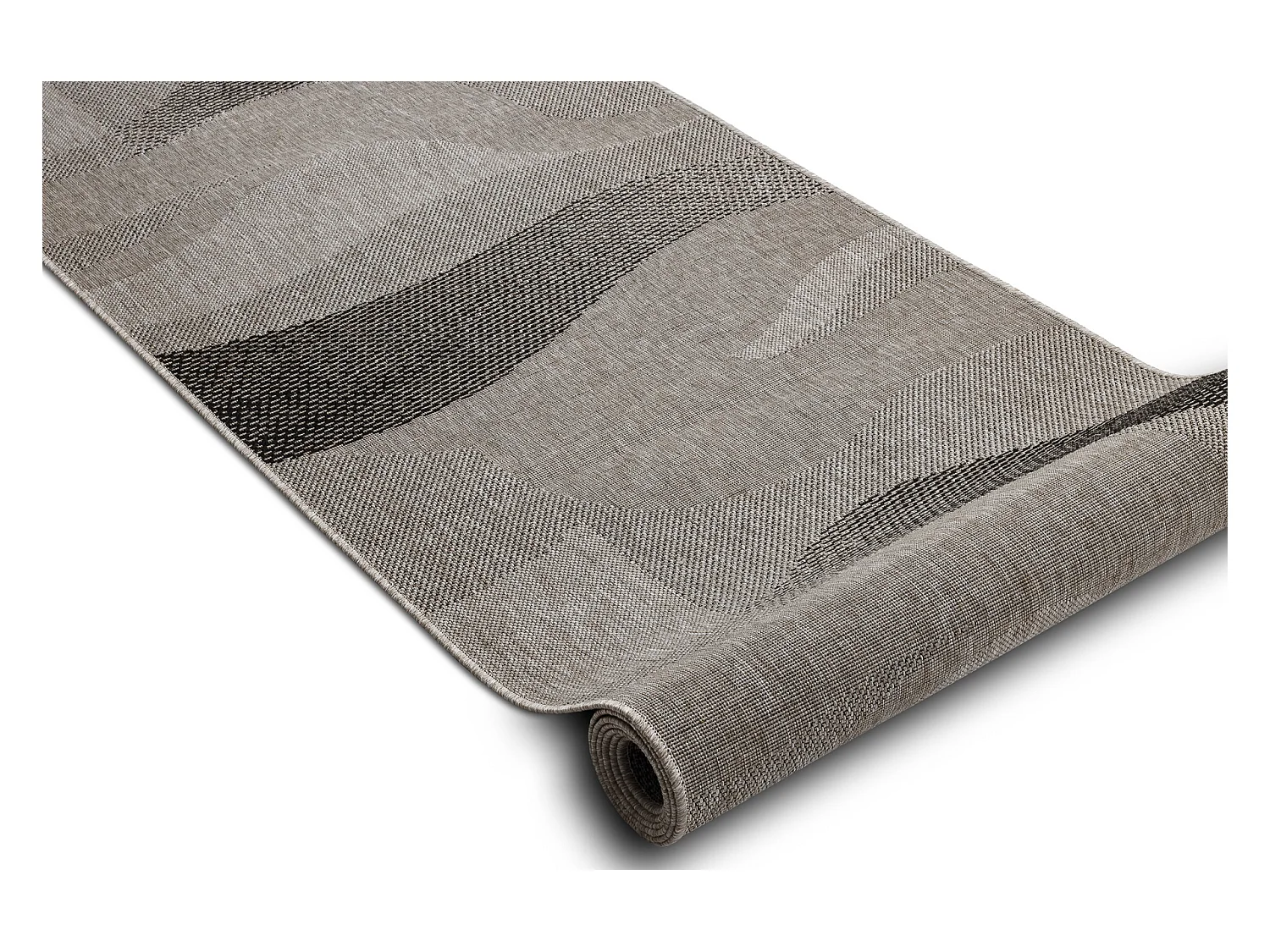 CHODNIK SIZAL FLOORLUX wzór 20212 silver / black 70 cm 70x120 cm