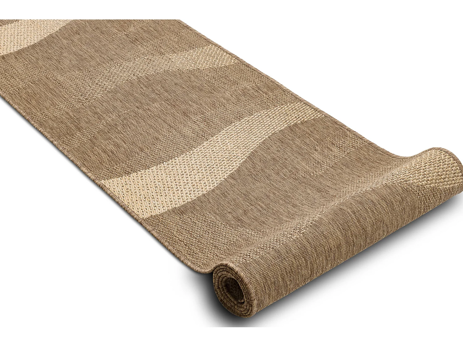 Vloerbekleding SISAL FLOORLUX patroon 20212 coffee / meer 120x570 cm