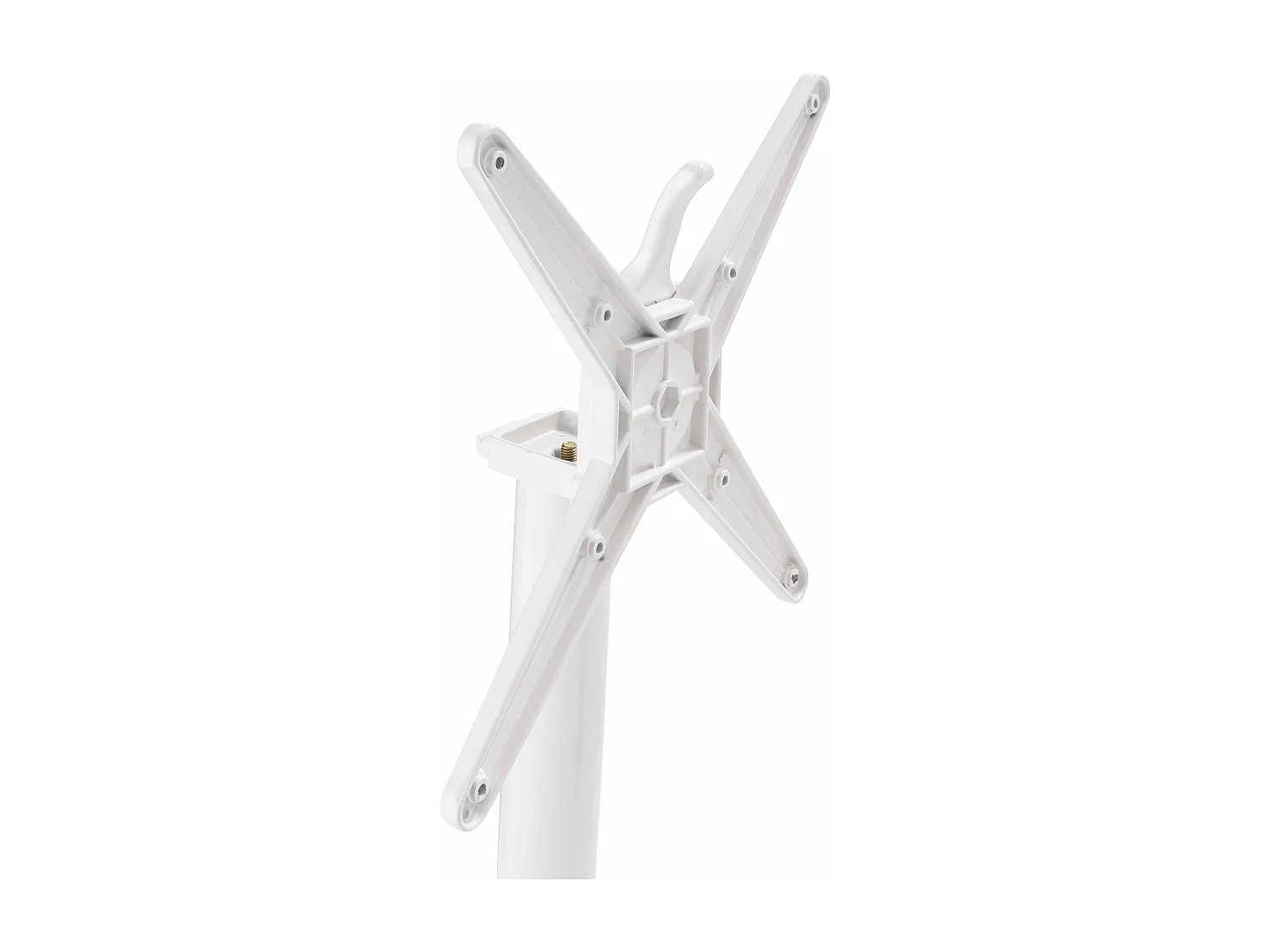 Ensemble table 70 cm chêne foncé et 4 chaises en métal blanc