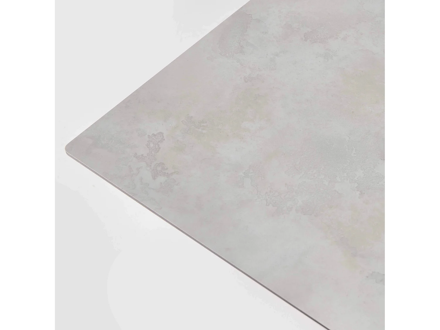 Ensemble table 70 cm gris clair et 2 chaises en métal taupe