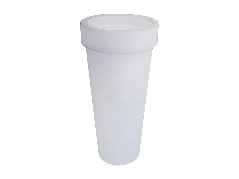 Vaso luminoso LED "Rosa 2" para jardim, varanda e terraço - 15 cores disponíveis, controle remoto