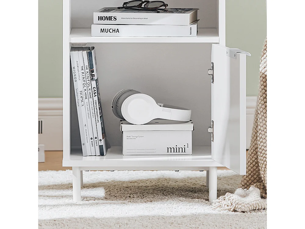 SoBuy FBT124-W Table de Chevet, Table de Nuit, Table d'Appoint, Bout de Canapé