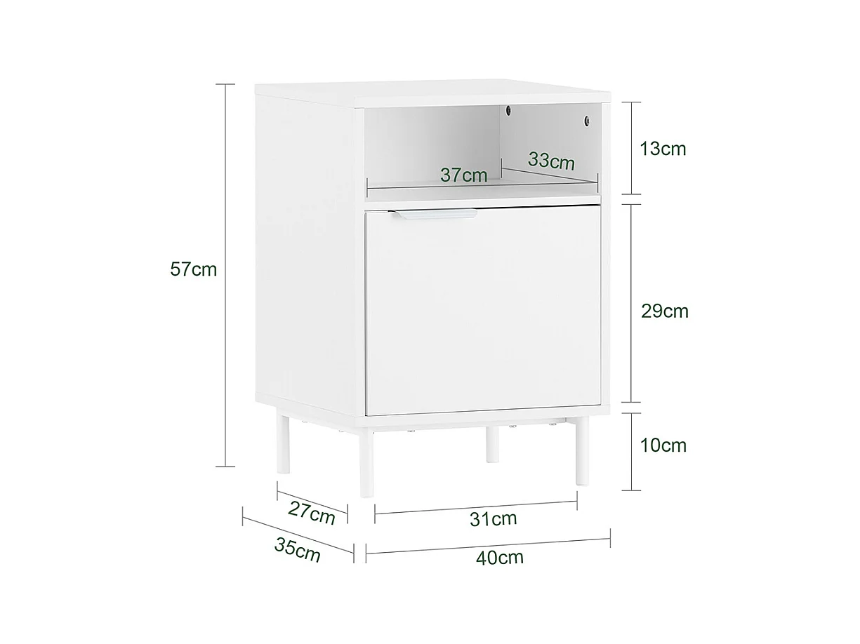 SoBuy Nachttisch FBT124-W