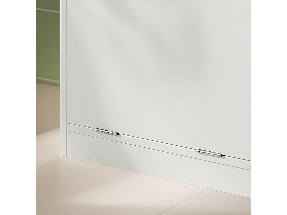 SoBuy Mobile lavanderia con sacchi Portabiancheria pieghevoli Cesto portabiancheria Mobile da bagno Bianco 71x33x85cm BZR79-W