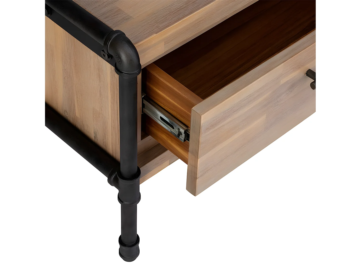 Meuble TV 1 Tiroir en Bois "Siam" 130cm Naturel