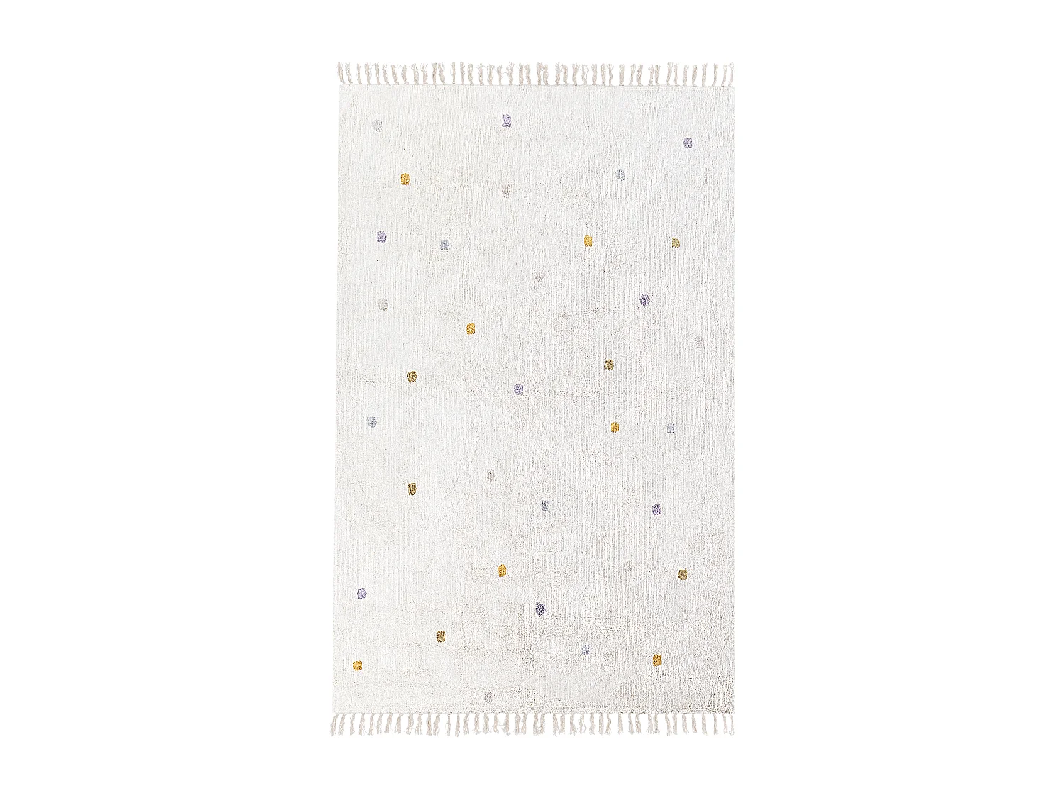 Tapis ASTAF Blanc cassé 140 x 200 cm Coton