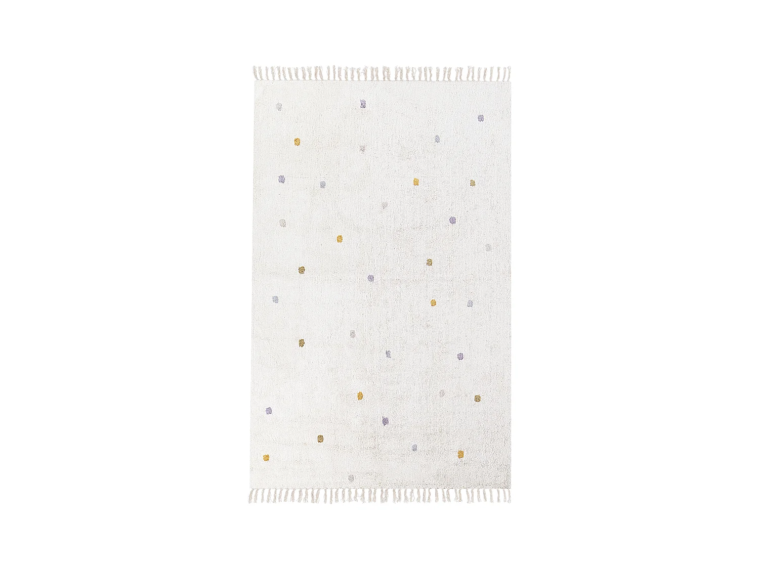 Tapis ASTAF Blanc cassé 140 x 200 cm Coton