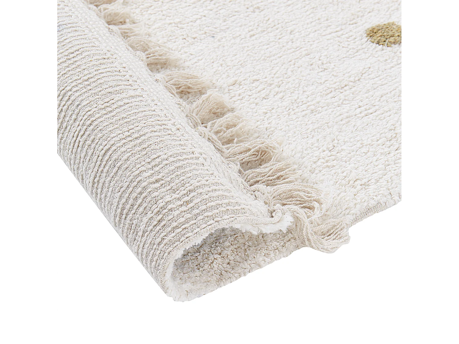 Tapis ASTAF Blanc cassé 140 x 200 cm Coton