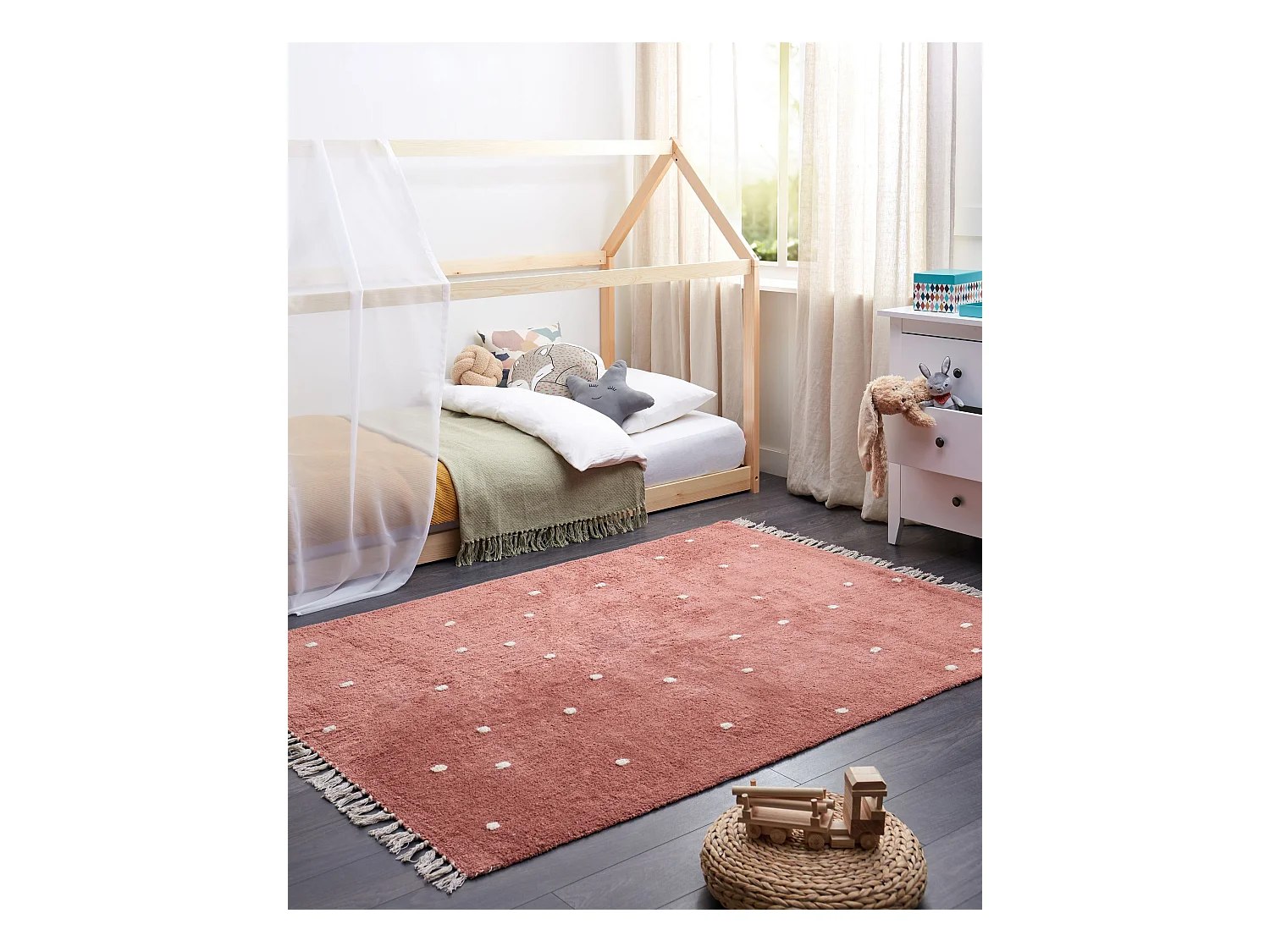 Tapis ASTAF Rouge clair 140 x 200 cm Coton