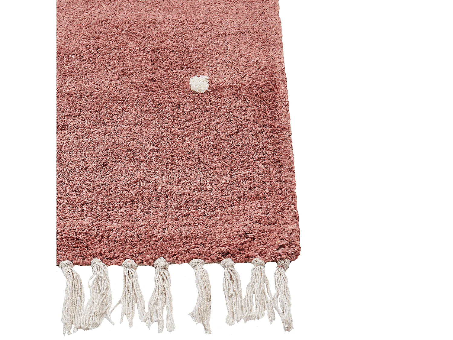 Tapis 140 x 200 cm en coton rouge clair ASTAF