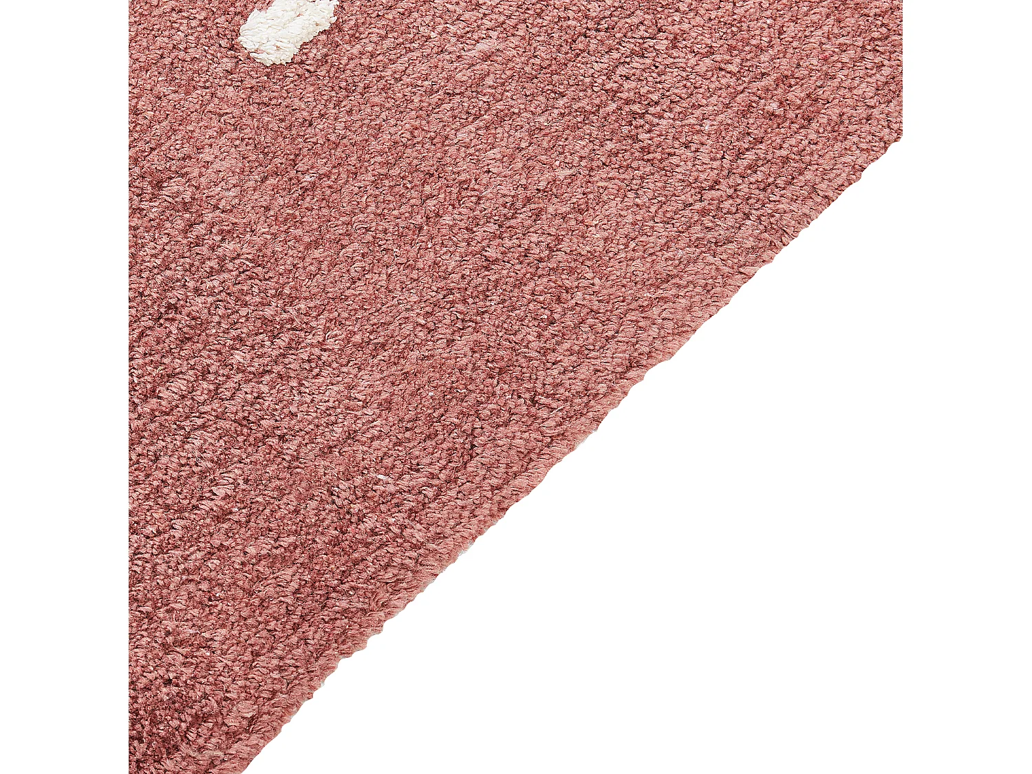 Tapis 140 x 200 cm en coton rouge clair ASTAF