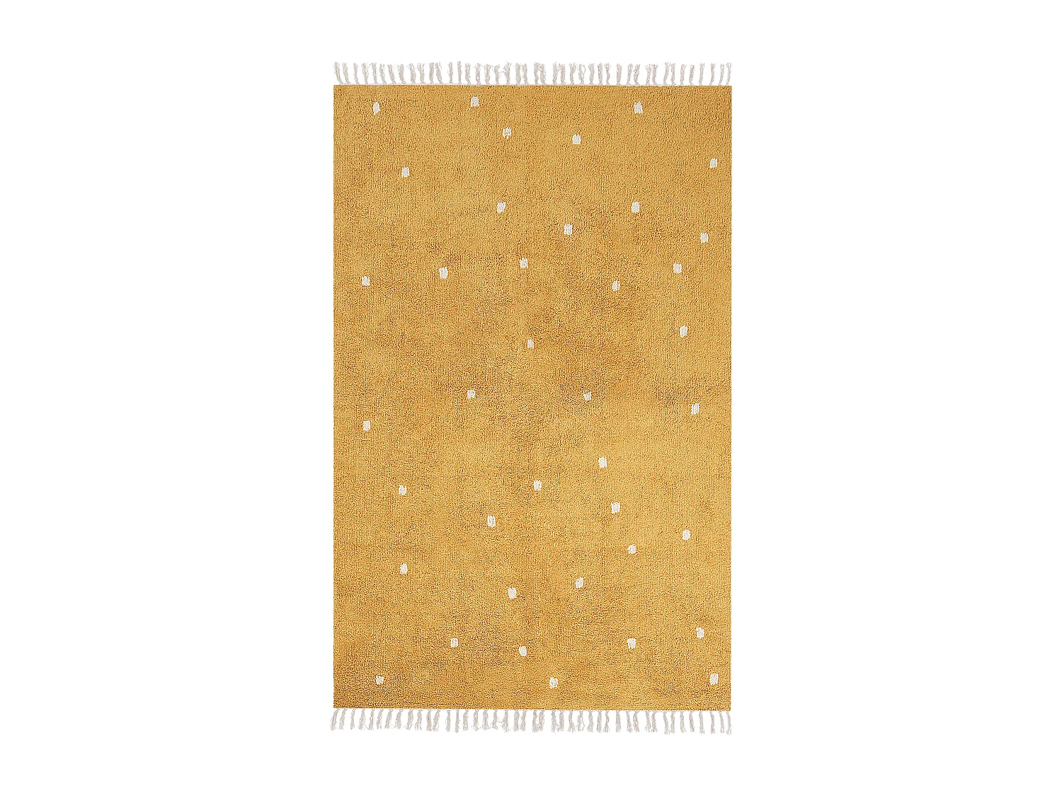 Tapis 140 x 200 cm en coton moutarde ASTAF