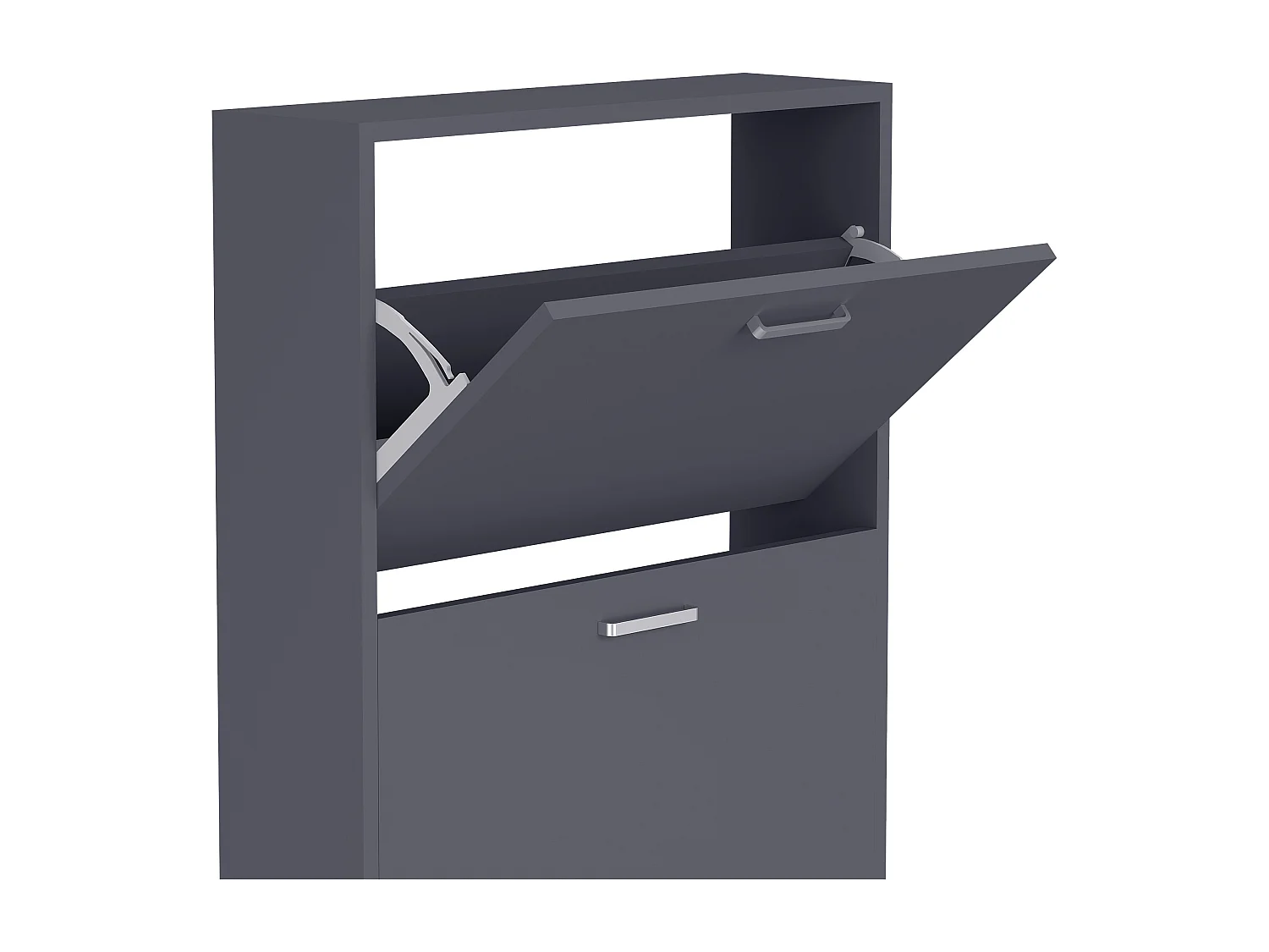 Shoe cabinet Sulos Anthracite H. 108 x W. 59 x D. 17 cm