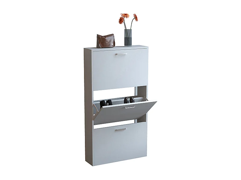 VCM Madeira Prateleira Kipper Sapato Sapato Sapato Sapato Tipper 3 Sulos M (Branco)