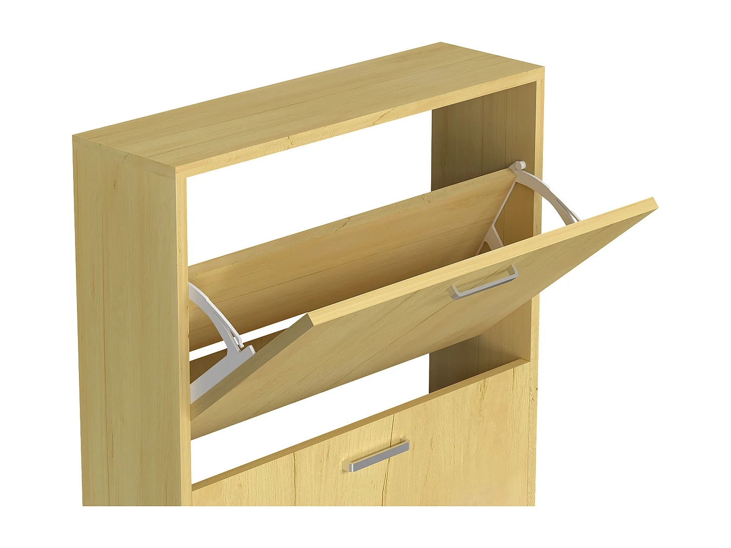 Shoe cabinet Sulos Honey oak H. 108 x W. 59 x D. 17 cm