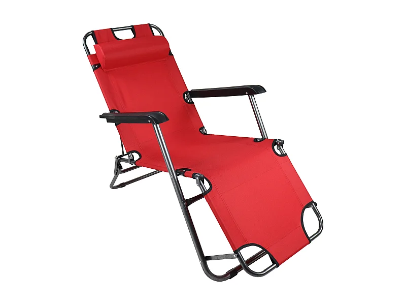Sun lounger Maltosa Red L. 153 x H. 27 x W. 60 cm