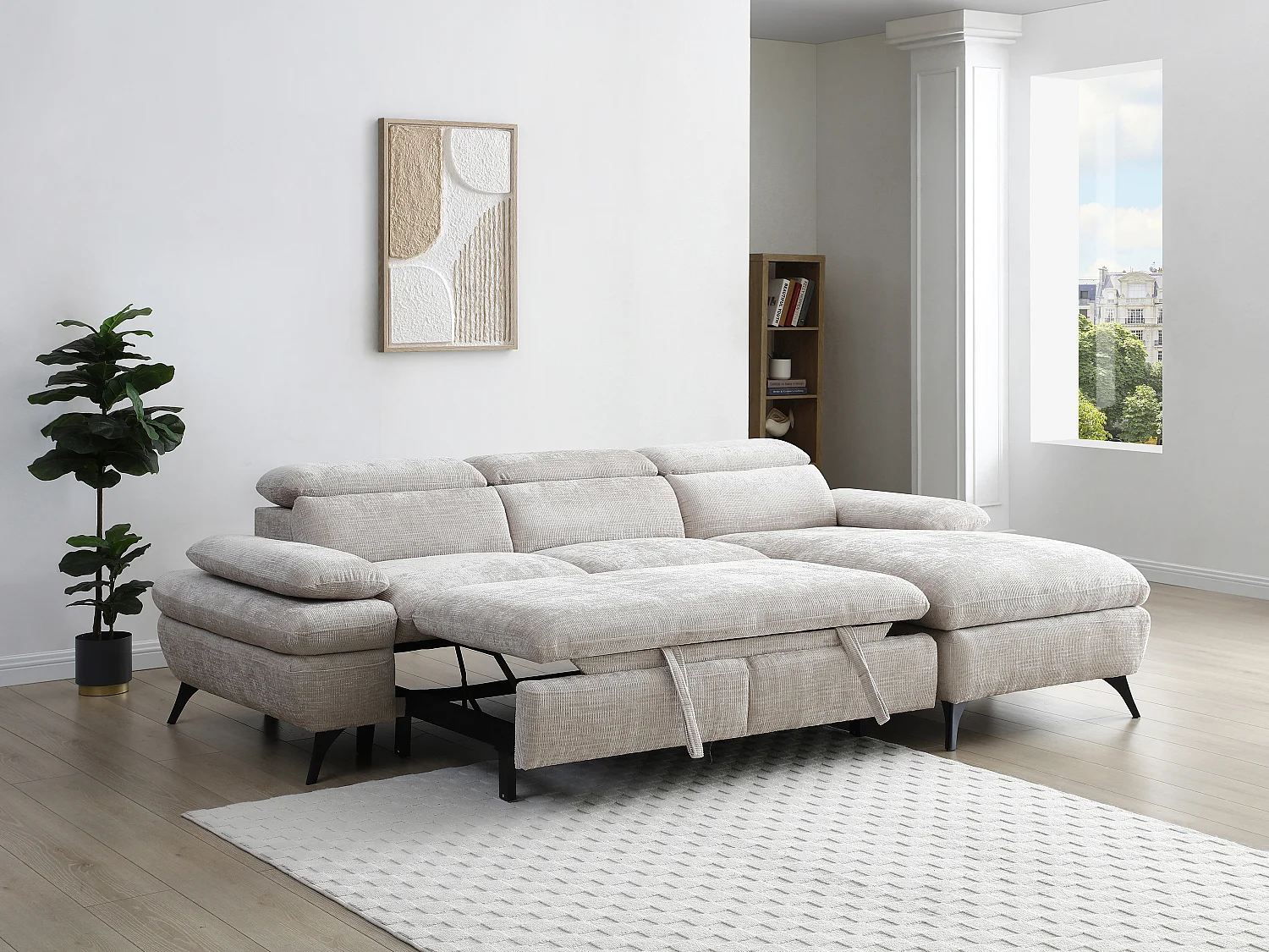 Højreoleksiskindretvenlig, som-sofa sofa med beige stof-hjørligt beigt MOTSIPSERE sofa-hjørne, med op teksturret hjørk-et beige hjørnebetegenesgipsel-sofa-hjørne på MP vinkel med sopert -hjøs bejetn hjneligerstof soaf-vindbar sofaksel nD-venstingskab beig