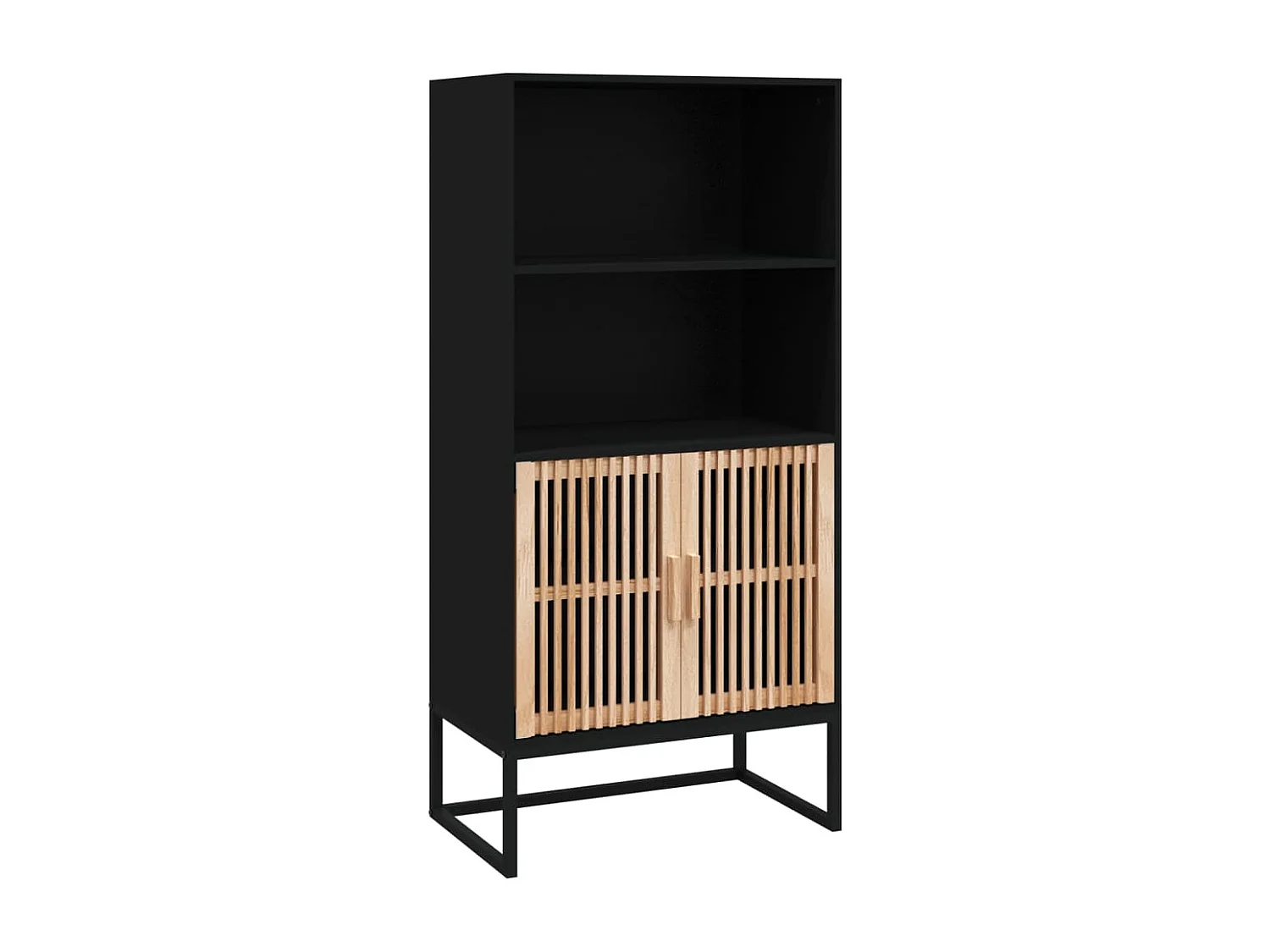 Highboard,Kommode Schwarz 60x35x125 cm Holzwerkstoff -gkd340070