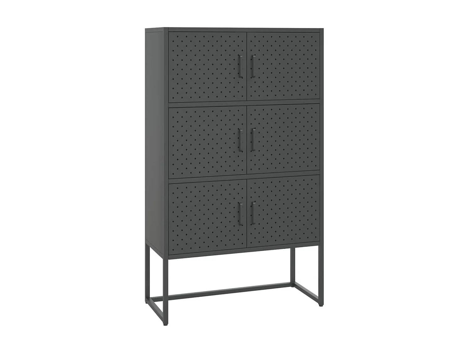 Highboard,Kommode Anthrazit 80x35x135 cm Stahl -gkd669342