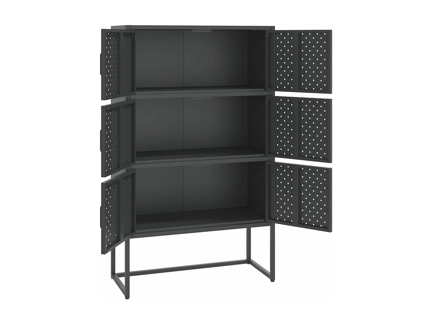 Highboard,Kommode Anthrazit 80x35x135 cm Stahl -gkd669342