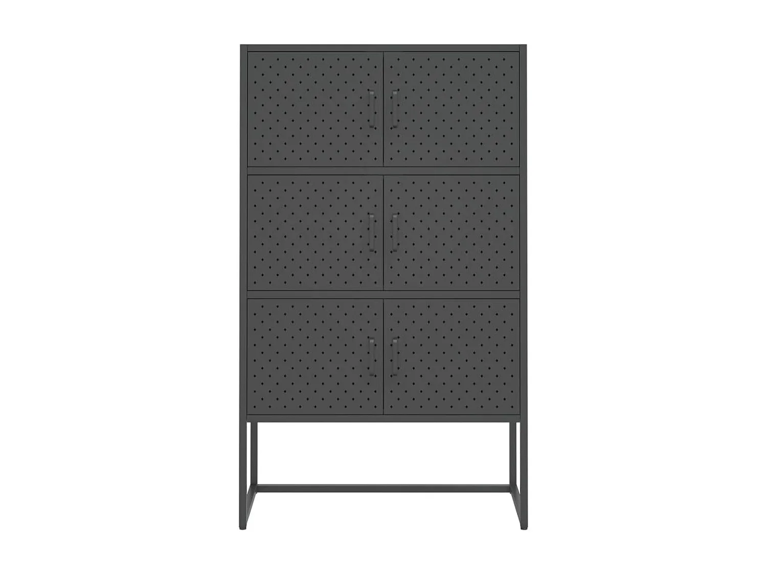 Highboard,Kommode Anthrazit 80x35x135 cm Stahl -gkd669342