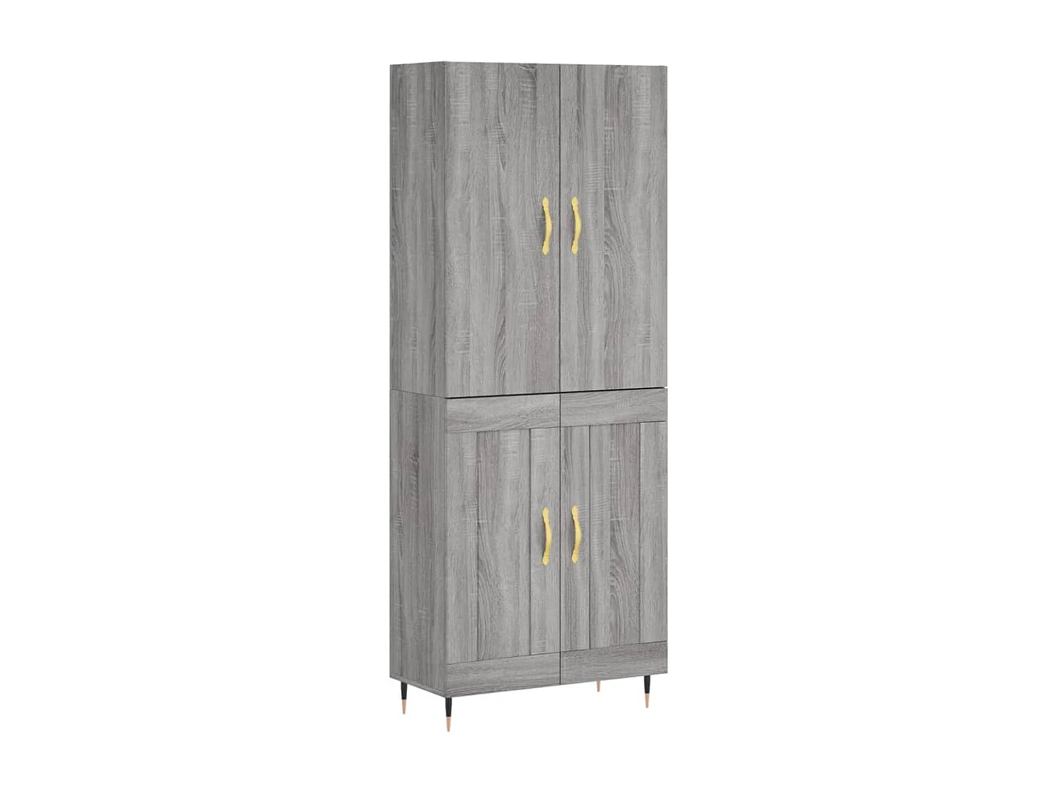 Highboard,Kommode Grau Sonoma 69,5x34x180 cm Holzwerkstoff -gkd434417