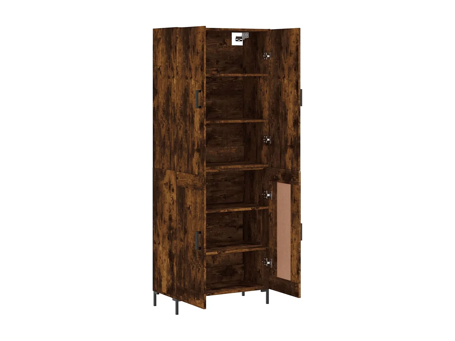 Highboard,Kommode Räuchereiche 69,5x34x180 cm Holzwerkstoff -gkd594539