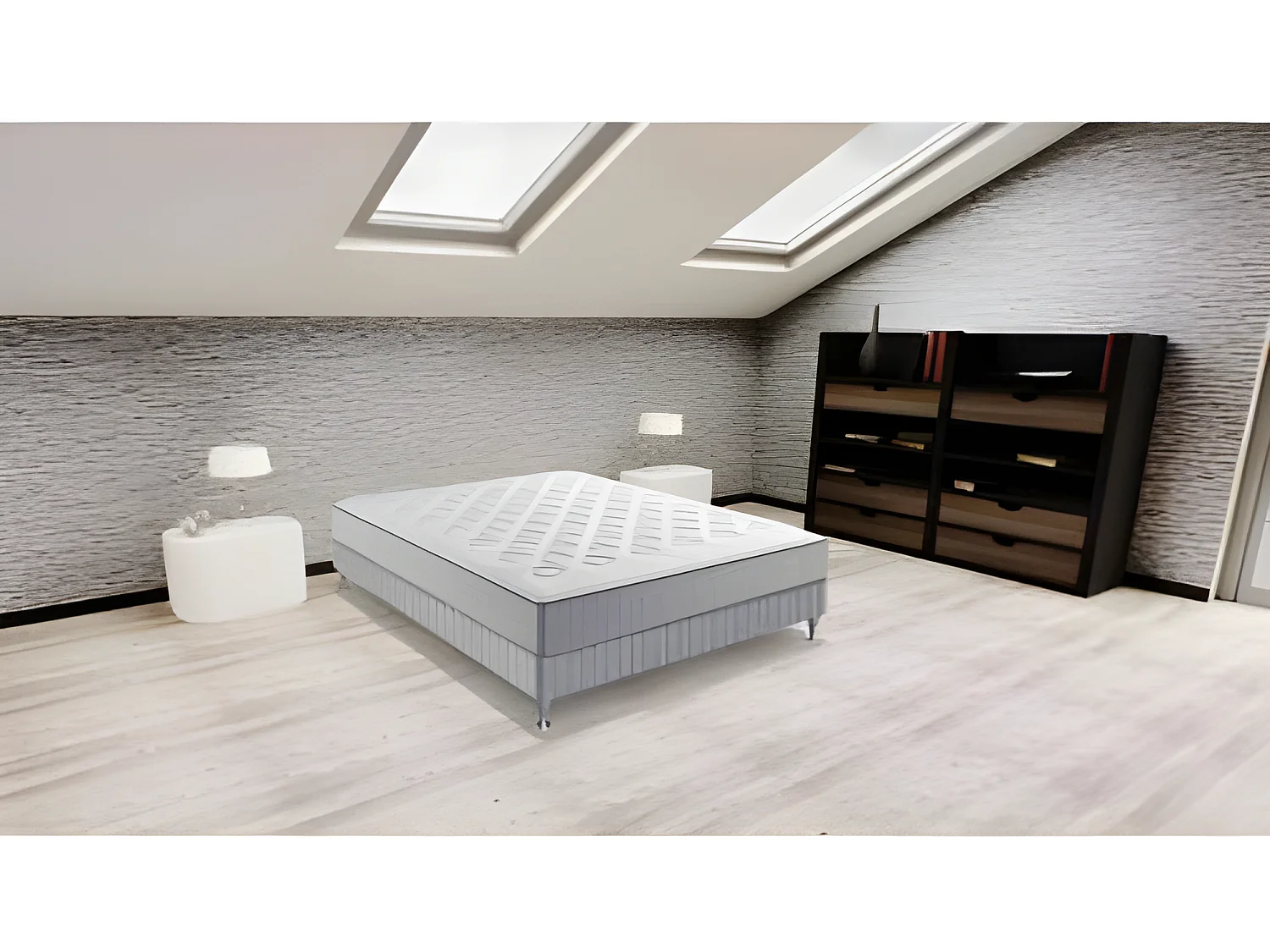 Ensemble Simmons Easy - 504 ressorts ensachés 140x200