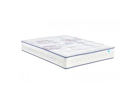 Ensemble Merinos CHILLY WAVE 651 Ressorts ensachés + 4 cm viscoélastique Sommier Morphologique 140x190