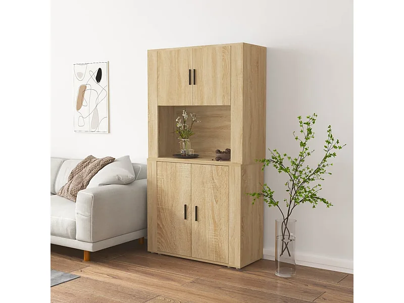 Highboard,Kommode Sonoma-Eiche Holzwerkstoff -gkd535183
